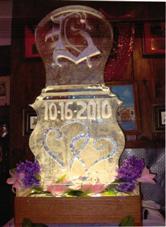 Wedding Theme - a custom-made logo and monogram centerpiece for a wedding reception and dinner.